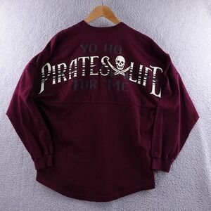 Disney Spirit Jersey Pirates Life For Me Long Sleeve T Shirt Maroon Mens‎ Size M